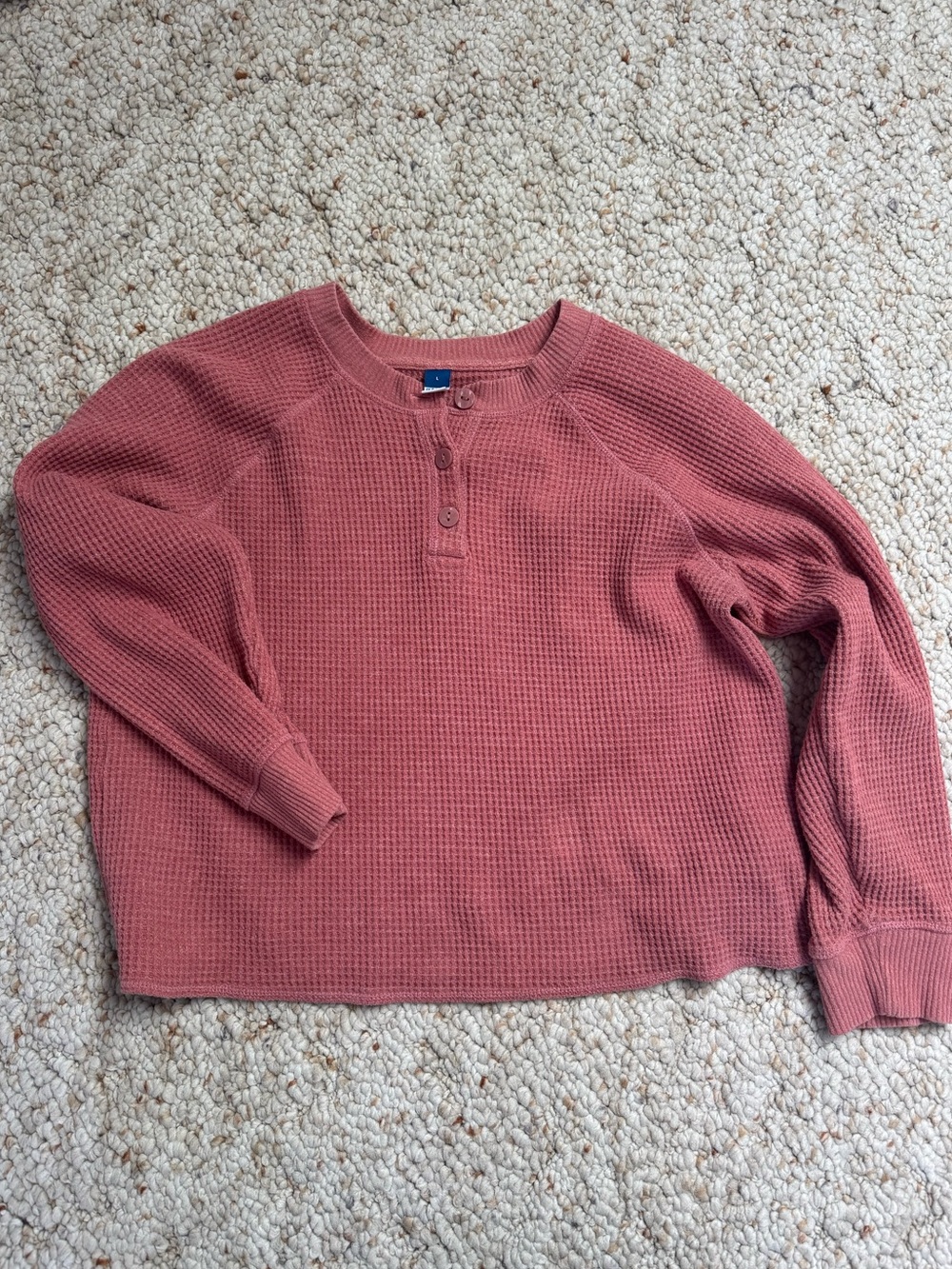 Old Navy Pink Henley Shirt